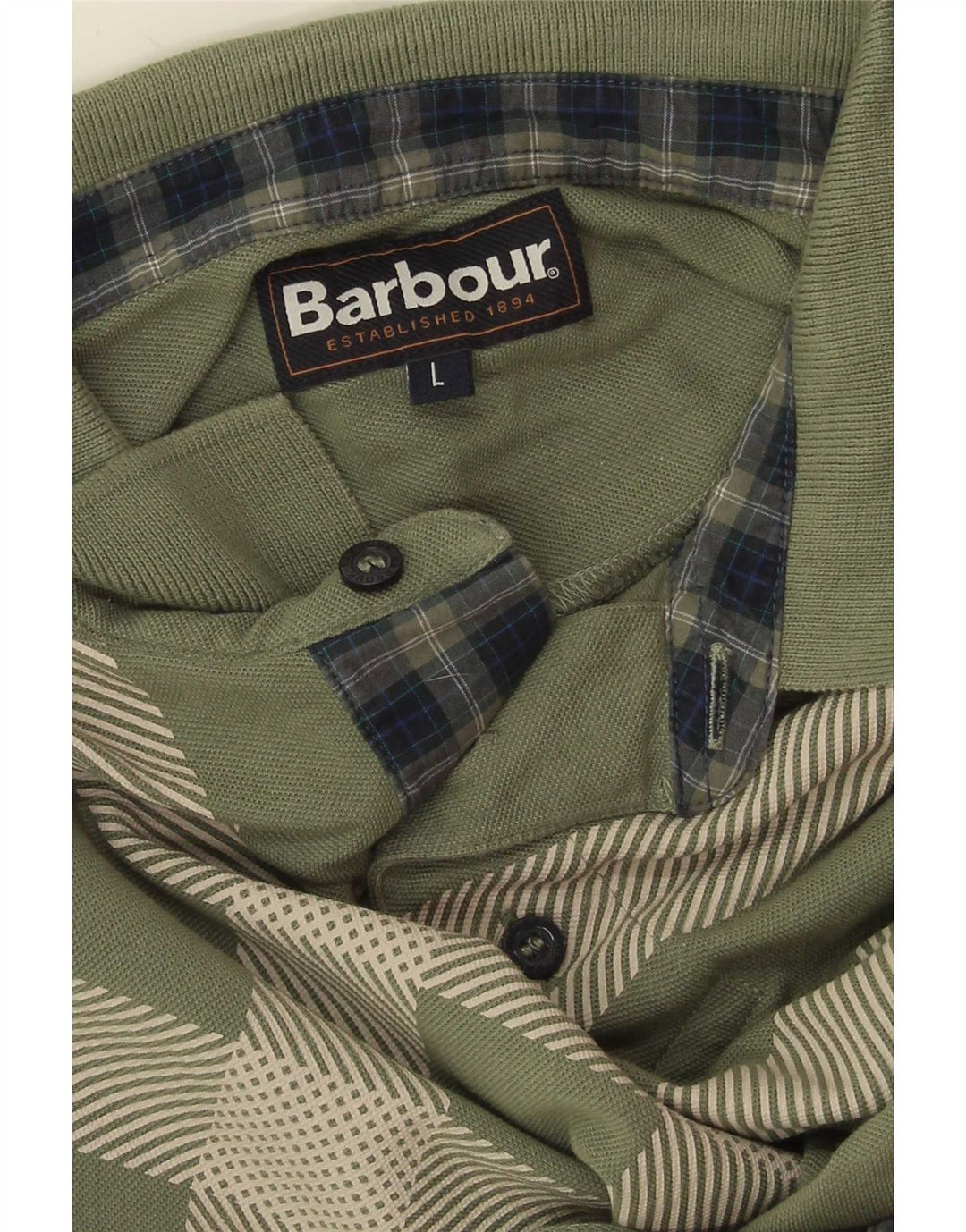 Мужская рубашка-поло Barbour, большая зеленая клетка