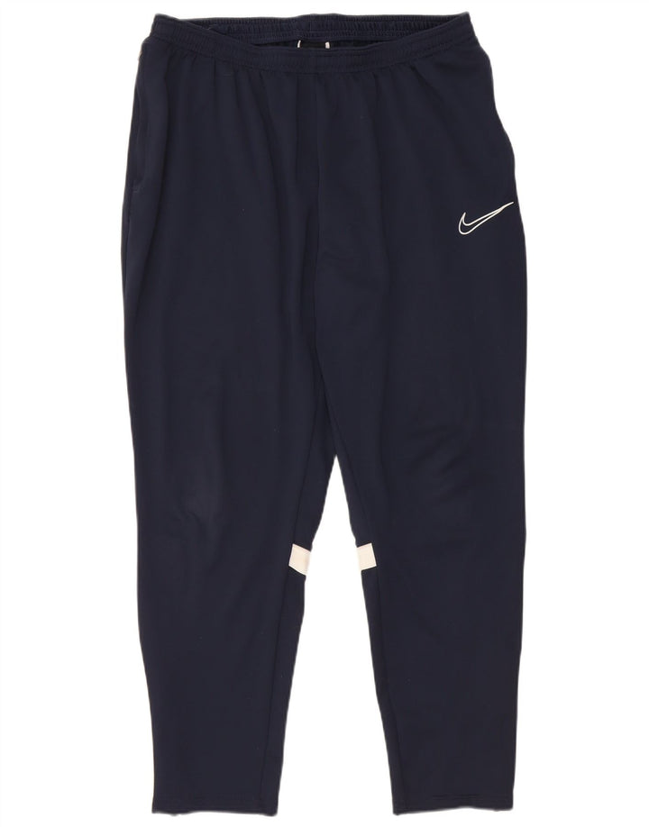 Мужские спортивные брюки Nike XL, темно-синие, полиэстер с цветными блоками