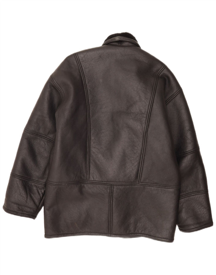 Винтажная мужская дубленка IT 48 Medium Black