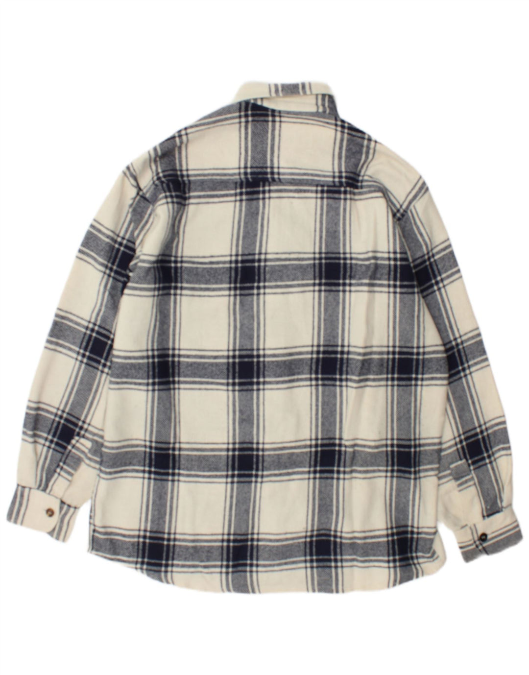 Мужская фланелевая рубашка Junior.D XL в клетку белого цвета