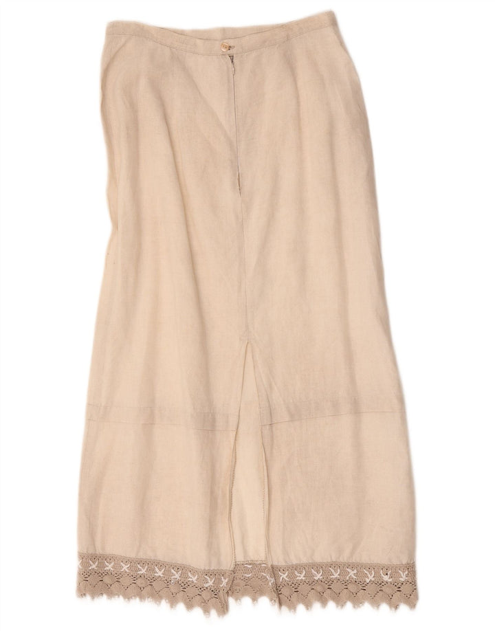 Юбка женская миди L.Pucci IT 44 Medium W28 Бежевый лен