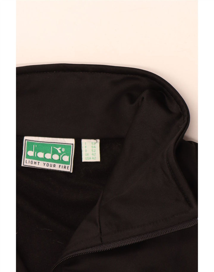 Мужской спортивный костюм DIADORA, верхняя куртка UK 42, большой черный полиэстер