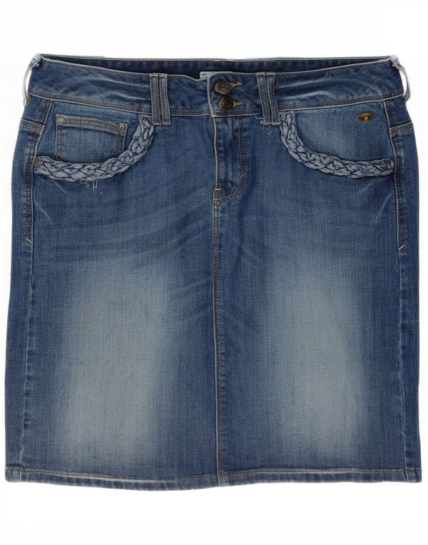 Женская мини-юбка джинсовая Tom Tailor EU 40 Medium W34 Синяя хлопковая