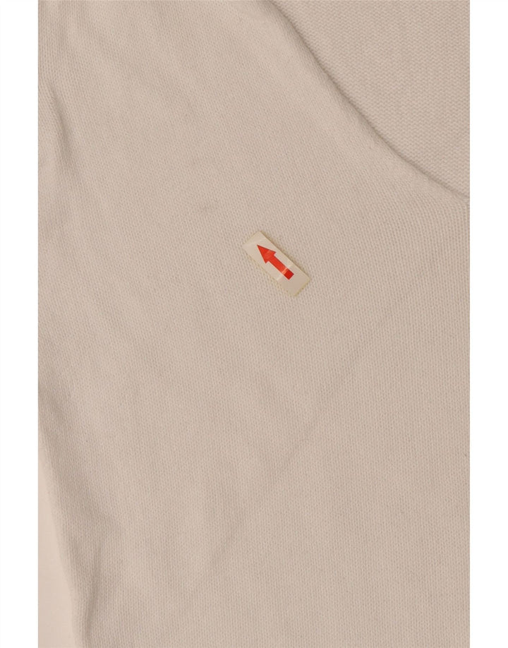 Женский джемпер с v-образным вырезом Lotto UK 12, средний белый хлопок, хлопок