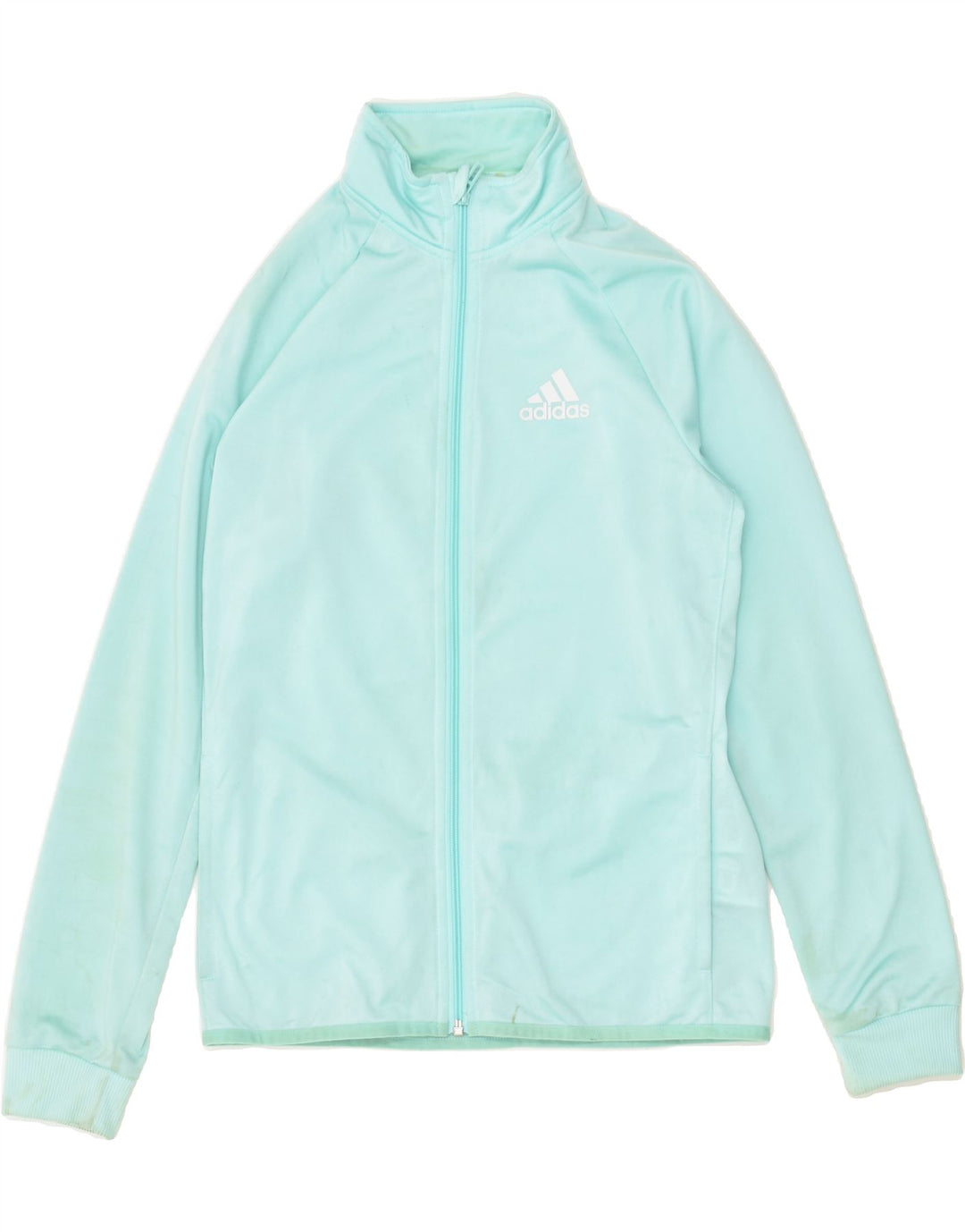 ADIDAS Girls Tracksuit Top Jacket 14-15 Years Blue Polyester | Vintage Adidas | Thrift | Second-Hand Adidas | Used Clothing | Messina Hembry 