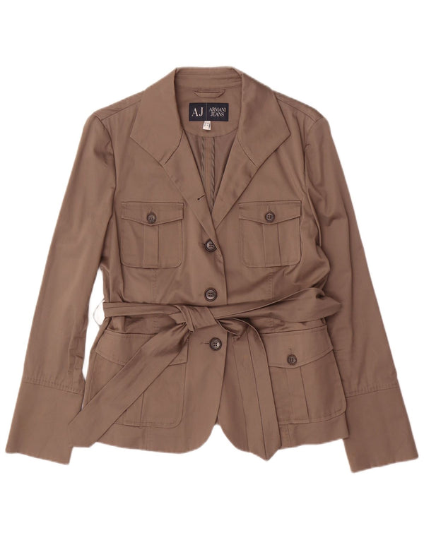 Armani Jeans Женский пиджак на 3 пуговицах EU 44 XL Коричневый хлопок
