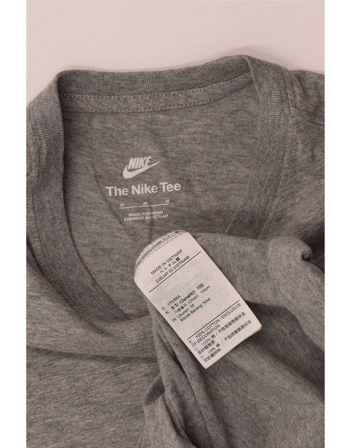 Мужская футболка Nike из хлопка среднего серого цвета с крапинками