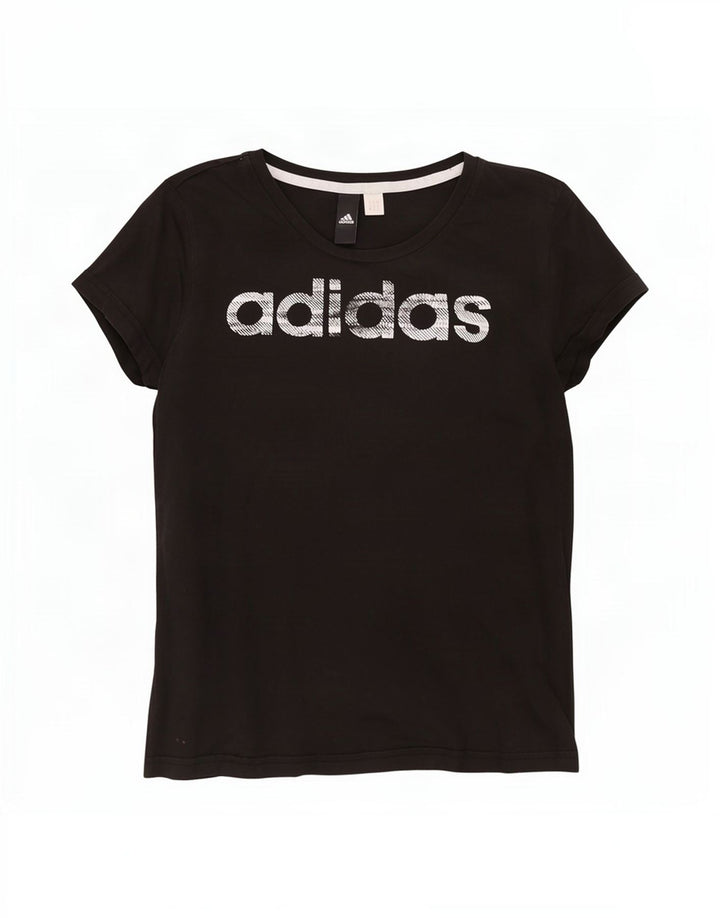 Женская футболка с рисунком Adidas Top UK 12, средний черный