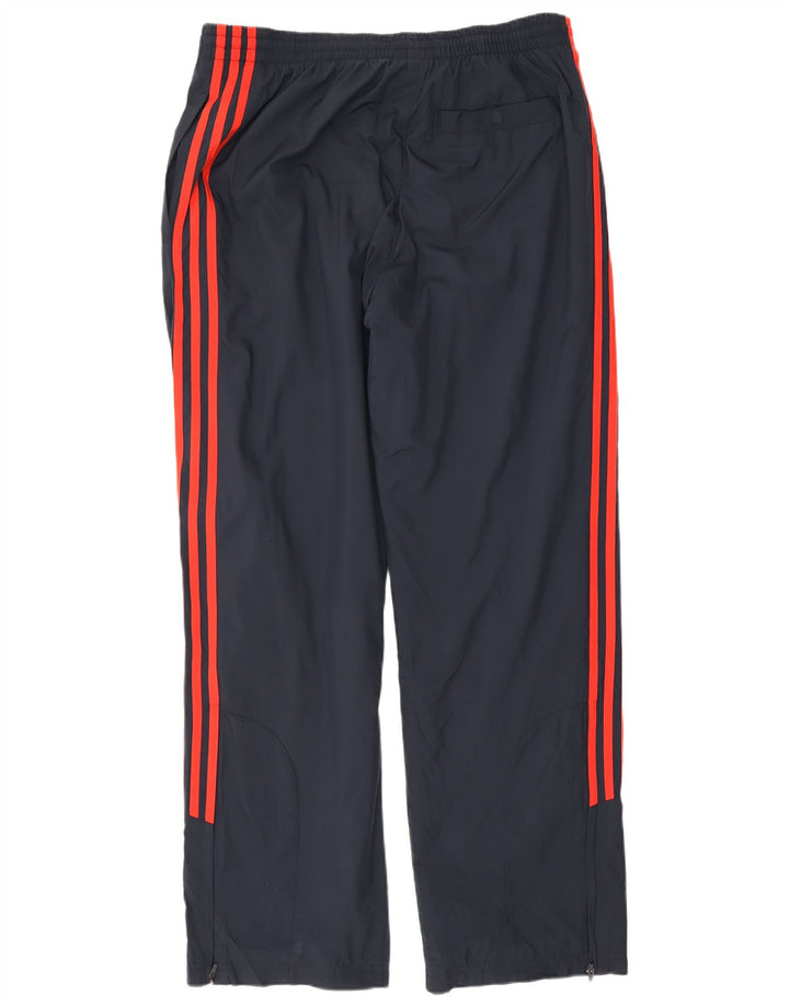 Мужские спортивные брюки Adidas среднего размера, темно-синие, полиэстер