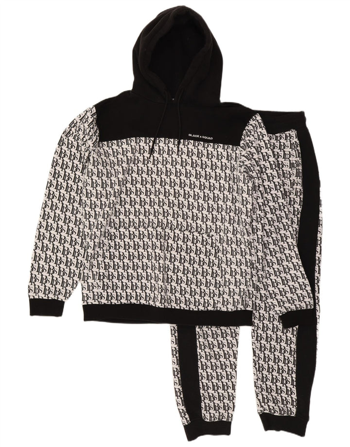 Мужской спортивный костюм стандартного кроя с рисунком BLACK SQUAD XL, белый с цветными блоками