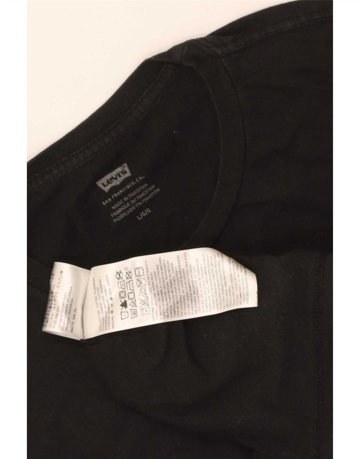 Мужская футболка Levi's, большой черный хлопок