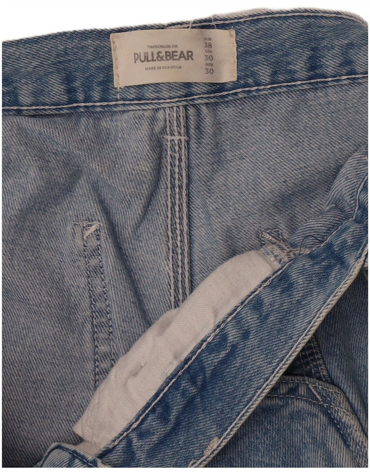Женские джинсовые шорты карго Pull & Bear EU 38 Medium W30 Синие