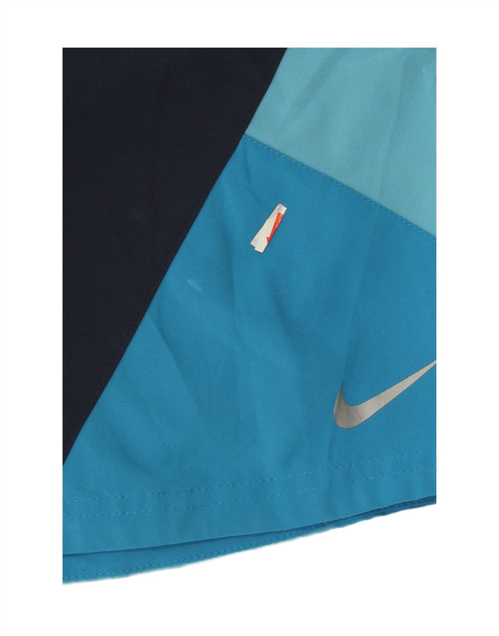 NIKE Mens Sport Shorts Large Navy Blue Colourblock Polyester