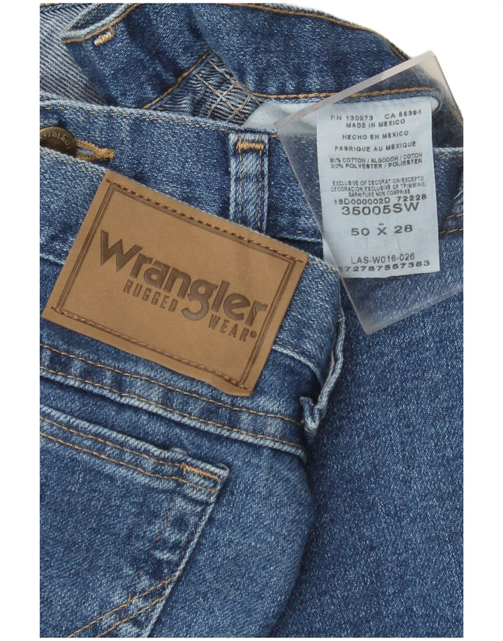 Джинсы мужские прямые WRANGLER W50 L28 синие, хлопок