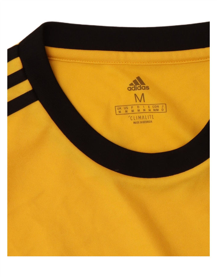 Adidas Мужская футболка Climalite Верх из полиэстера среднего желтого цвета