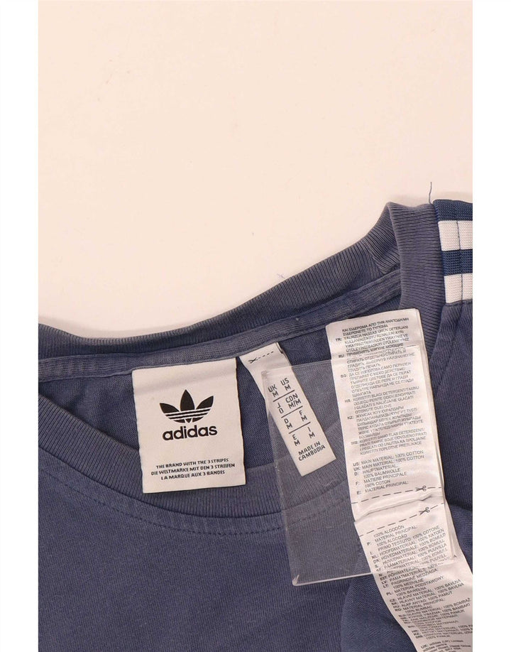 Мужская футболка с рисунком Adidas Top Medium Blue Cotton
