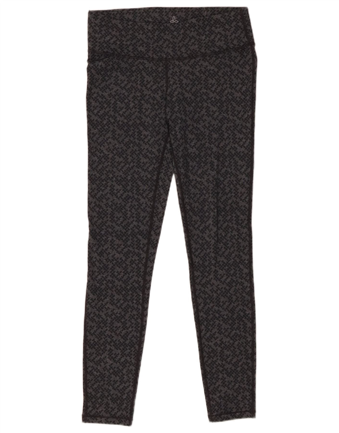 Женские леггинсы PRANA UK 8, маленькие серые, нейлоновые с геометрическим рисунком