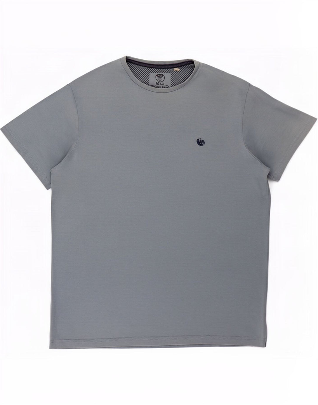 Мужская футболка Fat Face Top из хлопка среднего синего цвета