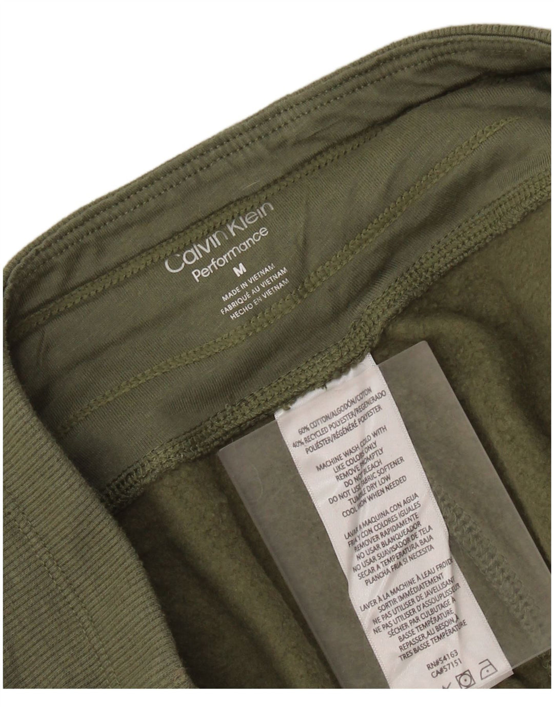 CALVIN KLEIN Женские спортивные брюки с рисунком Брюки для бега UK 14 Средний хаки