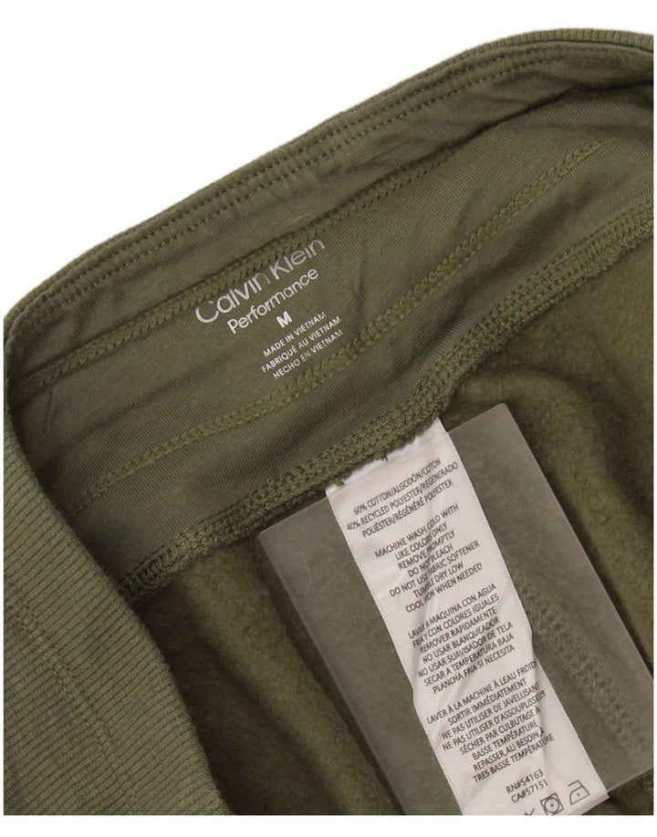 CALVIN KLEIN Женские спортивные брюки с рисунком Брюки для бега UK 14 Средний хаки