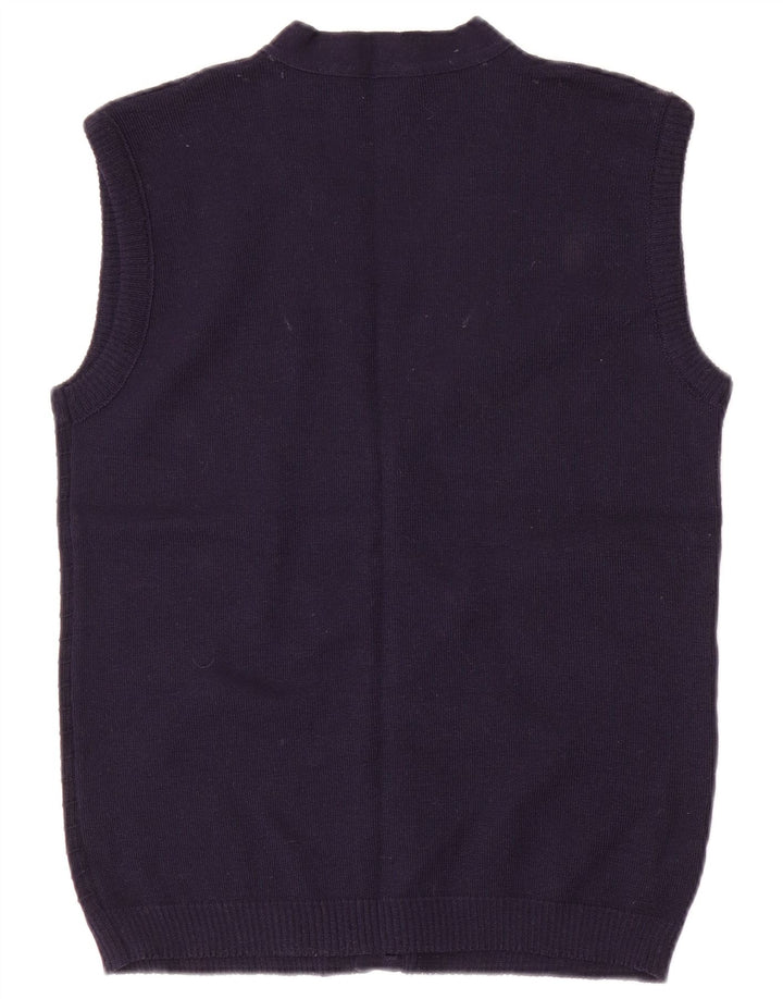 Винтажный мужской кардиган без рукавов IT 48 Medium Navy Blue