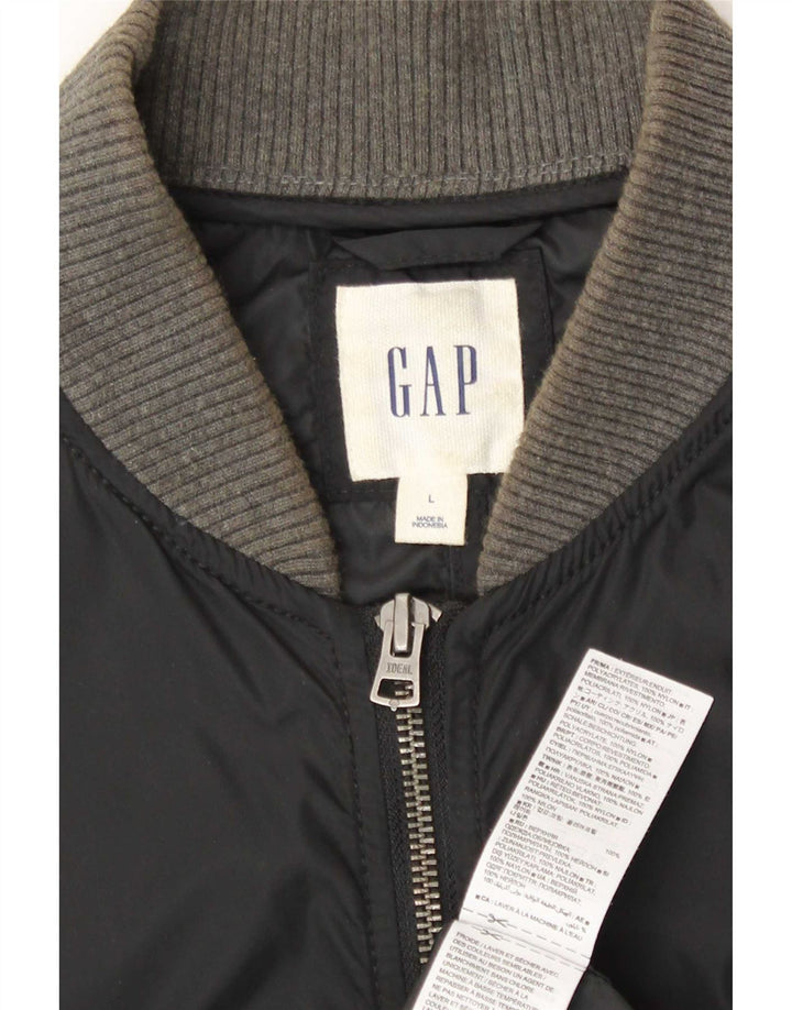 Мужской бомбер Gap UK 40, большой черный нейлон