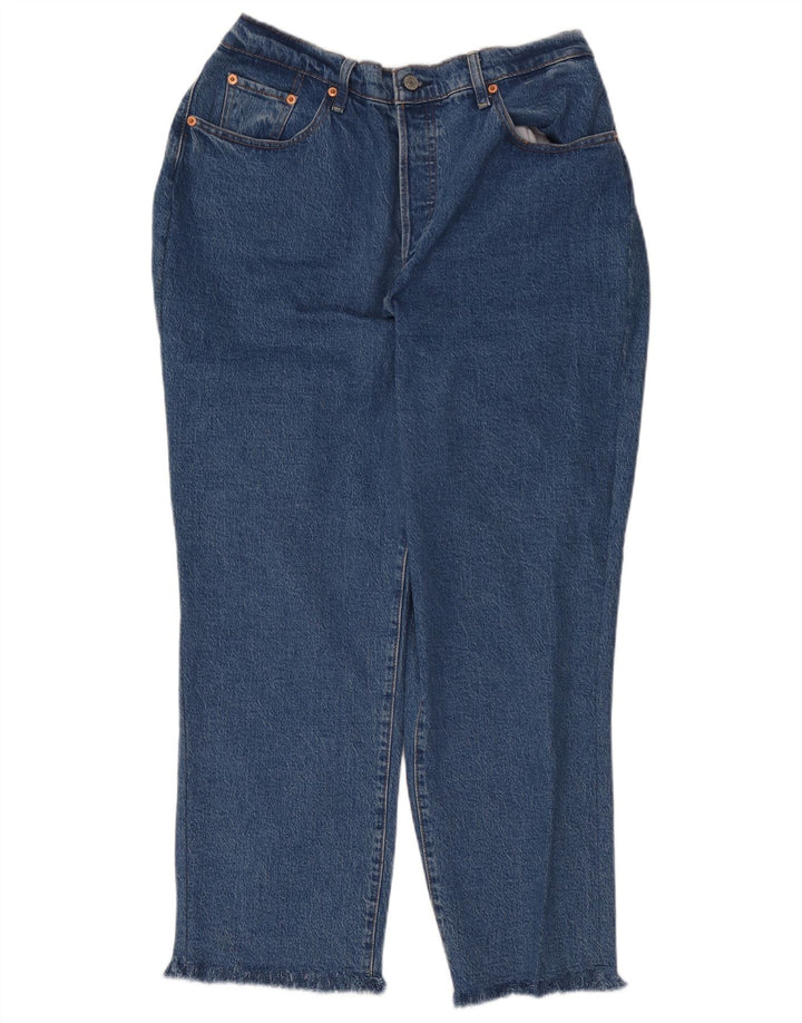 Женские укороченные джинсы Levi's W34 L26 синие