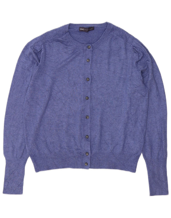 Женский кардиган Marks & Spencer UK 12, средний синий вискоза