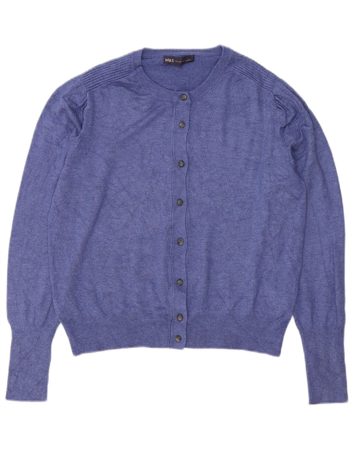 Женский кардиган Marks & Spencer UK 12, средний синий вискоза
