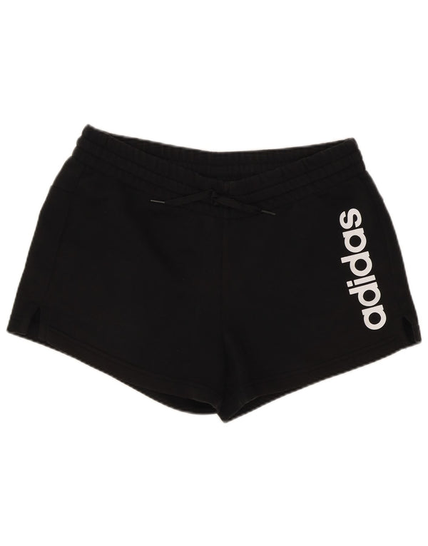 Женские спортивные шорты ADIDAS с графическим рисунком UK 12/14, средний черный, хлопок