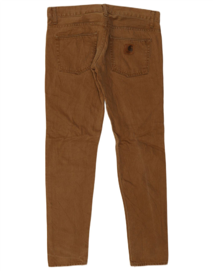 Мужские узкие джинсы Carhartt W34 L32, коричневые, хлопок