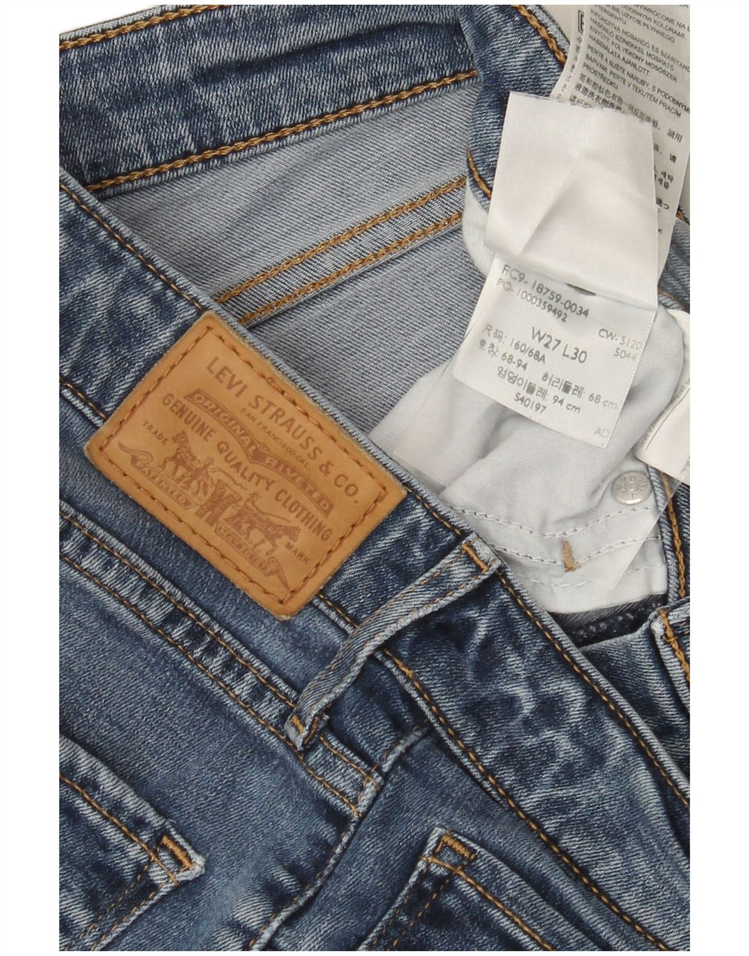 Женские джинсы LEVI'S 725 Bootcut W27 L30 синие из лиоцелла