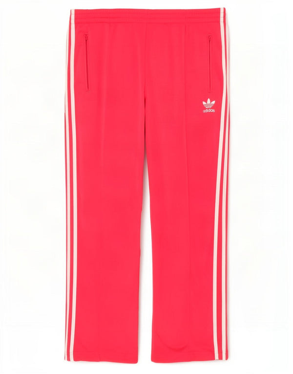 Женские спортивные брюки Adidas UK 12, полиэстер среднего розового цвета