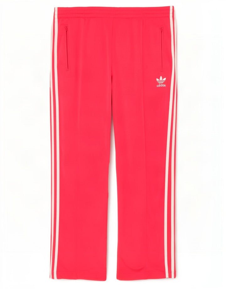 Женские спортивные брюки Adidas UK 12, полиэстер среднего розового цвета