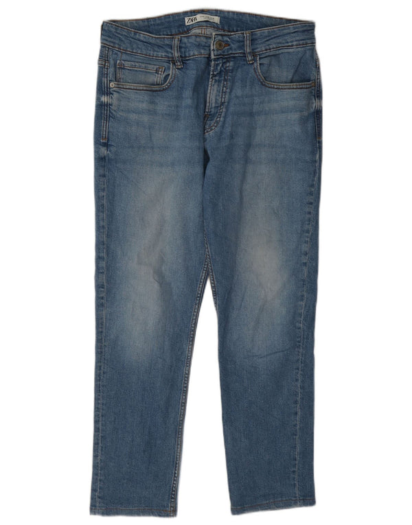 Мужские узкие джинсы Zara EU 42, большие W32 L27, синие, хлопок