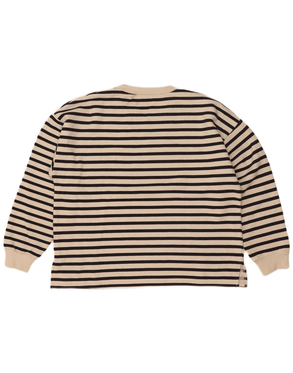Женский джемпер оверсайз Zara UK 14, средний, в белую полоску
