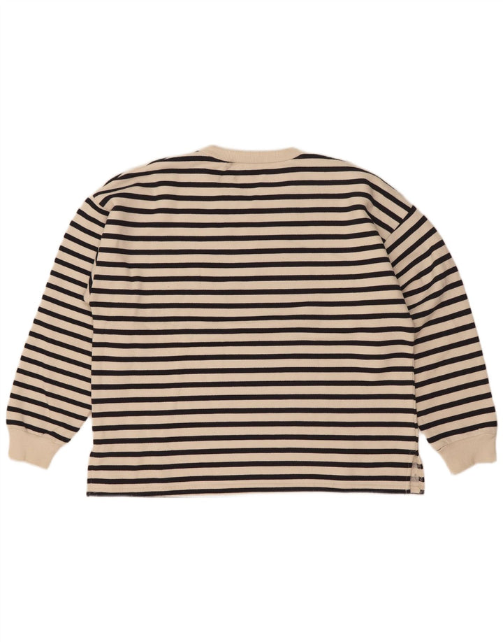 Женский джемпер оверсайз Zara UK 14, средний, в белую полоску