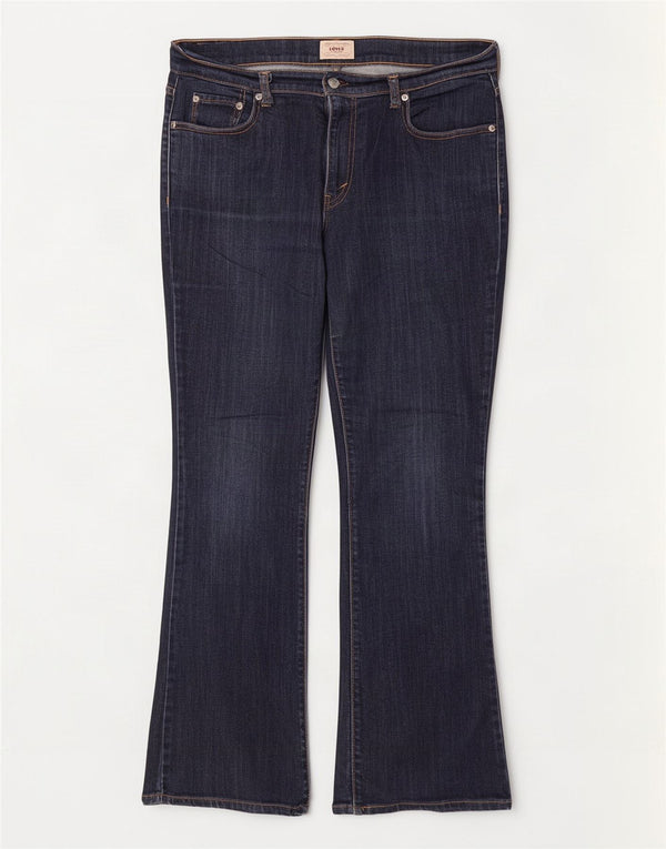 Женские джинсы Bootcut Levi's США 12, большие W32 L30, темно-синие, хлопок