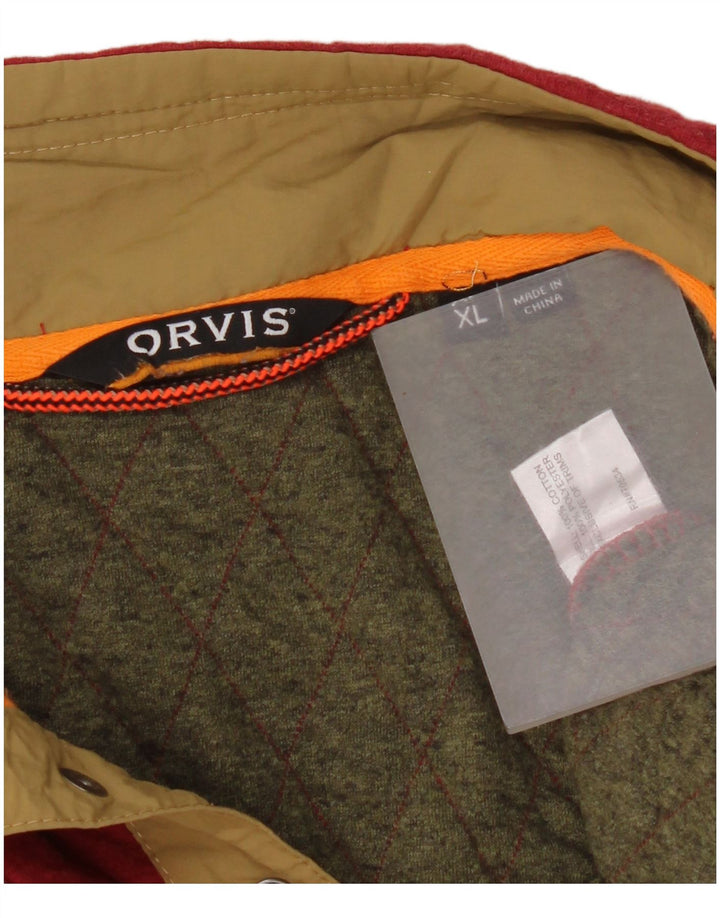 Мужской свитер Orvis на пуговицах, джемпер XL, красный хлопок