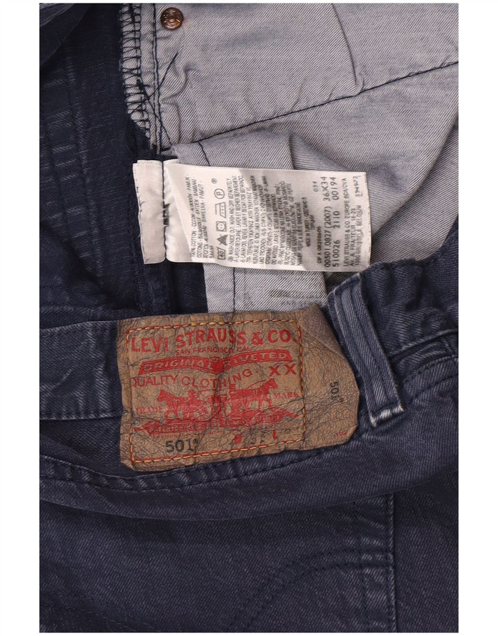 Мужские прямые джинсы Levi's 501 W36 L29 темно-синие, хлопок