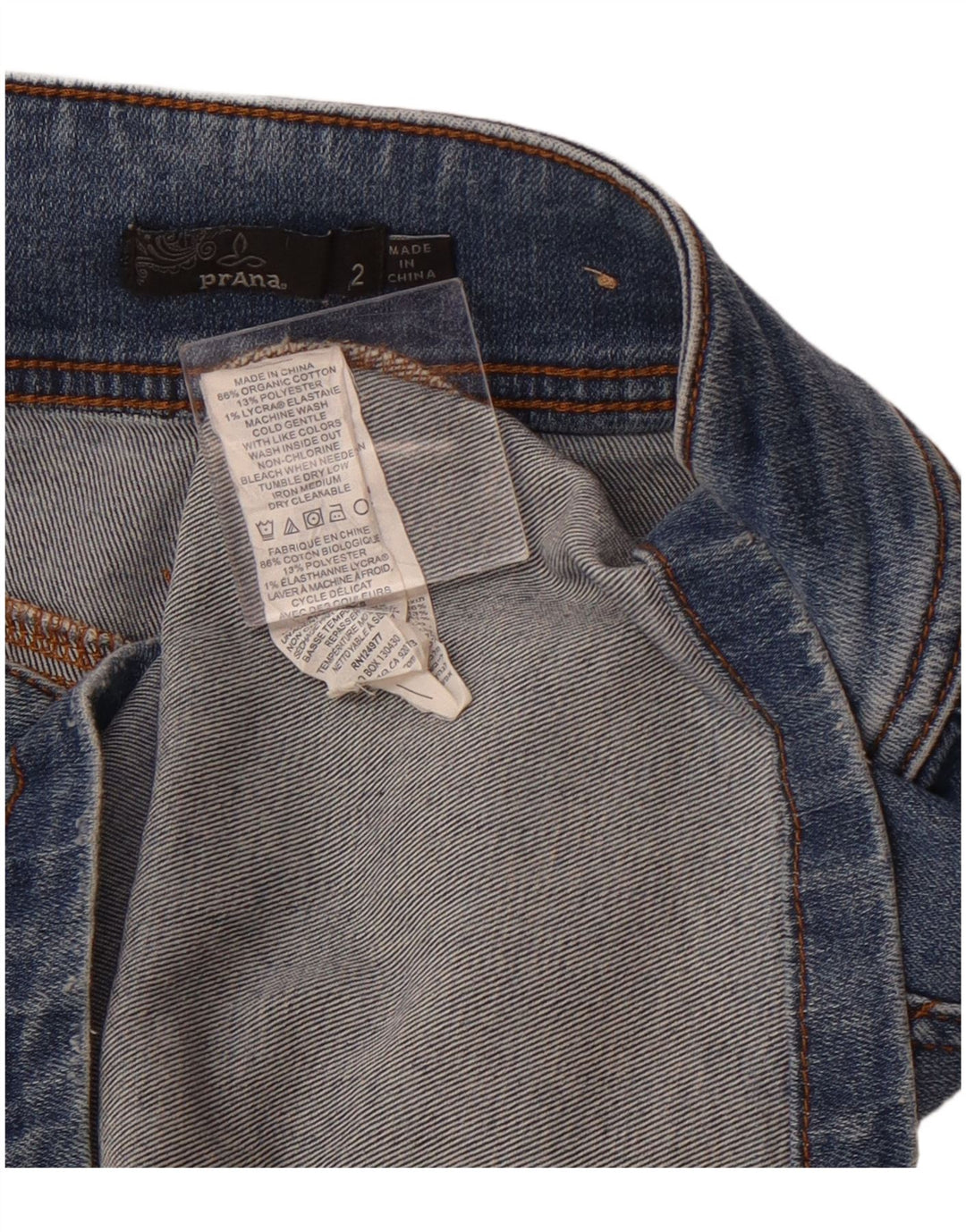 Женская джинсовая юбка с завышенной талией PRANA us 2 XS W26, синяя, хлопок