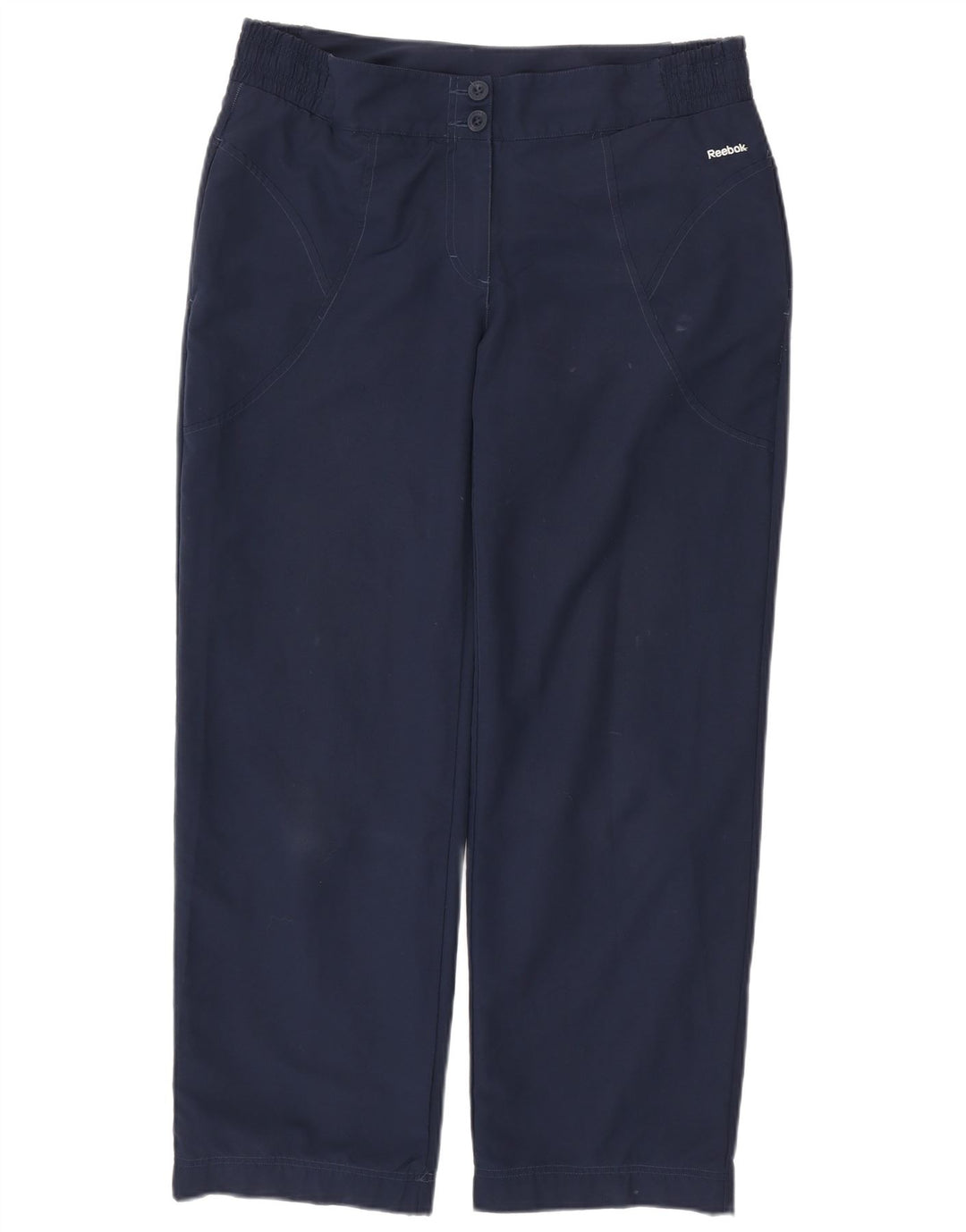 REEBOK Женские прямые брюки чинос, большие W34 L30, темно-синий, полиэстер