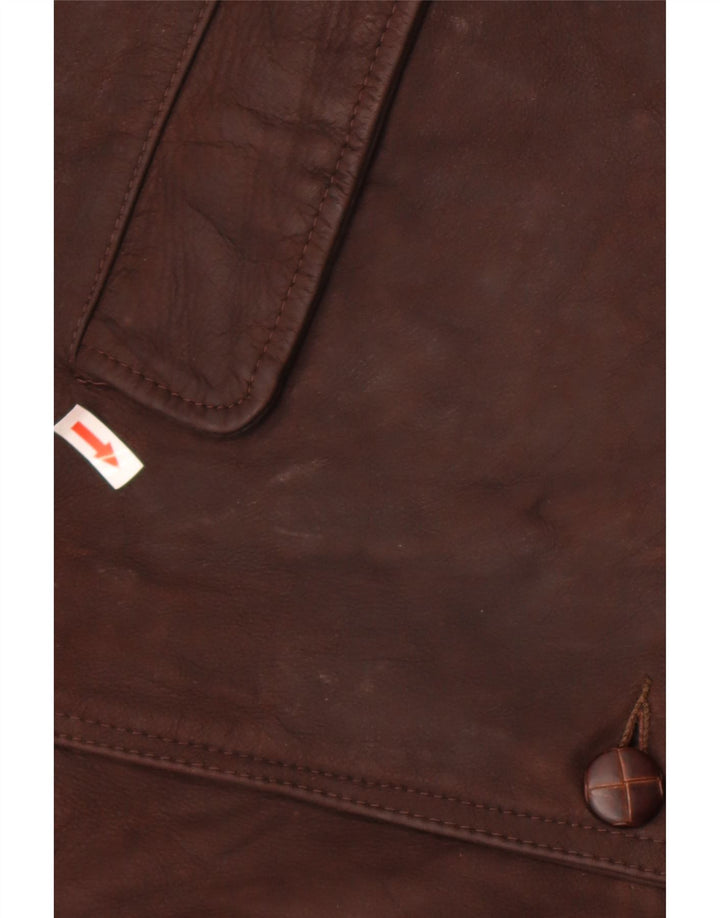 Винтажная мужская кожаная куртка IT 48 Medium Brown Leather