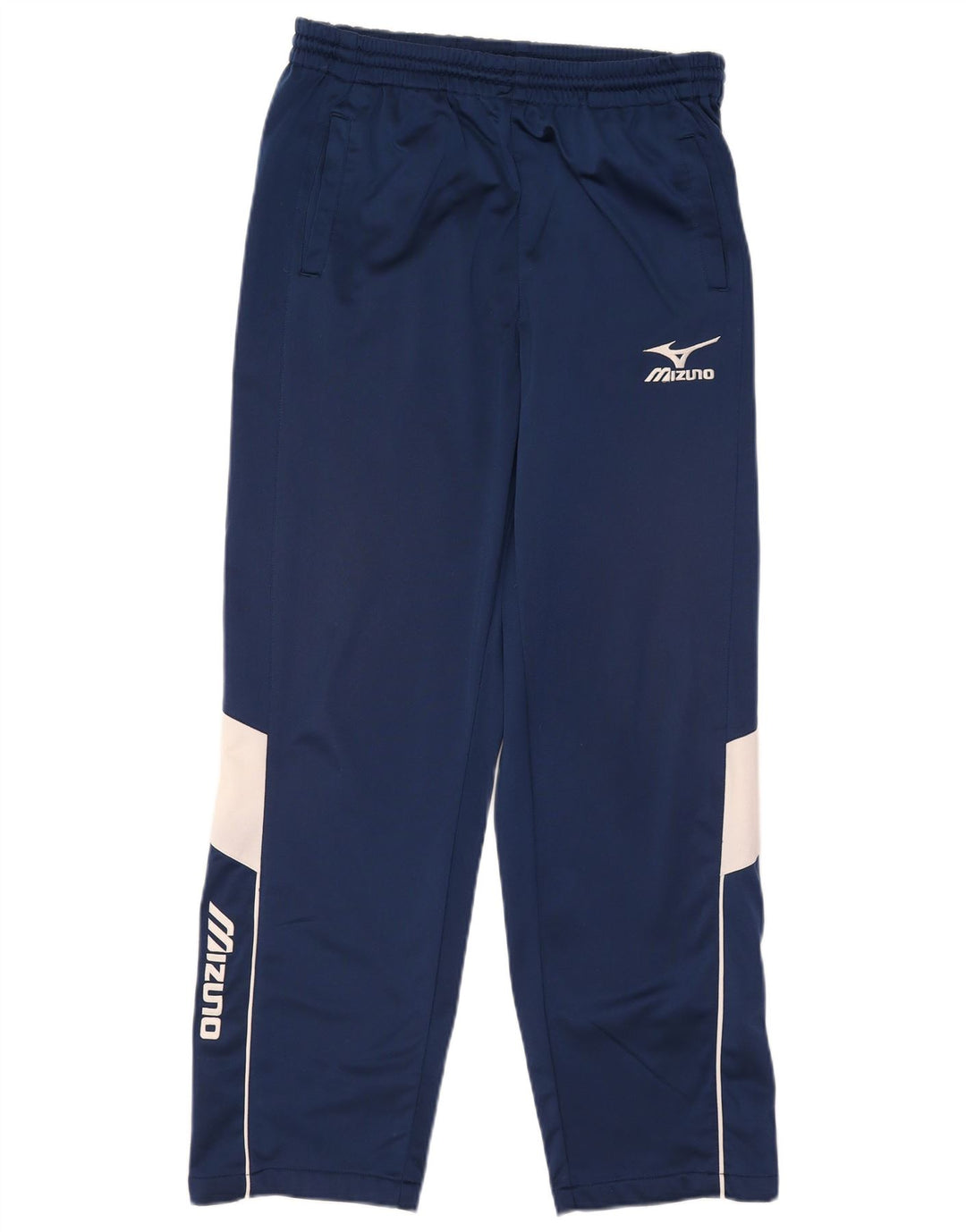 Mizuno Мужские спортивные брюки с графическим рисунком, большие темно-синие цветные блоки