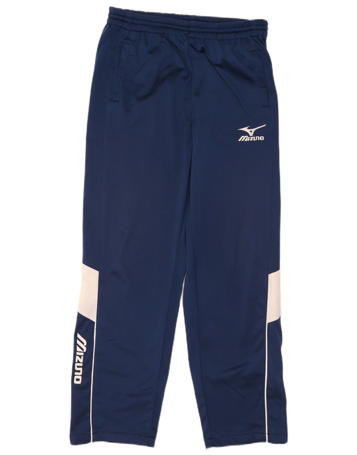 Mizuno Мужские спортивные брюки с графическим рисунком, большие темно-синие цветные блоки