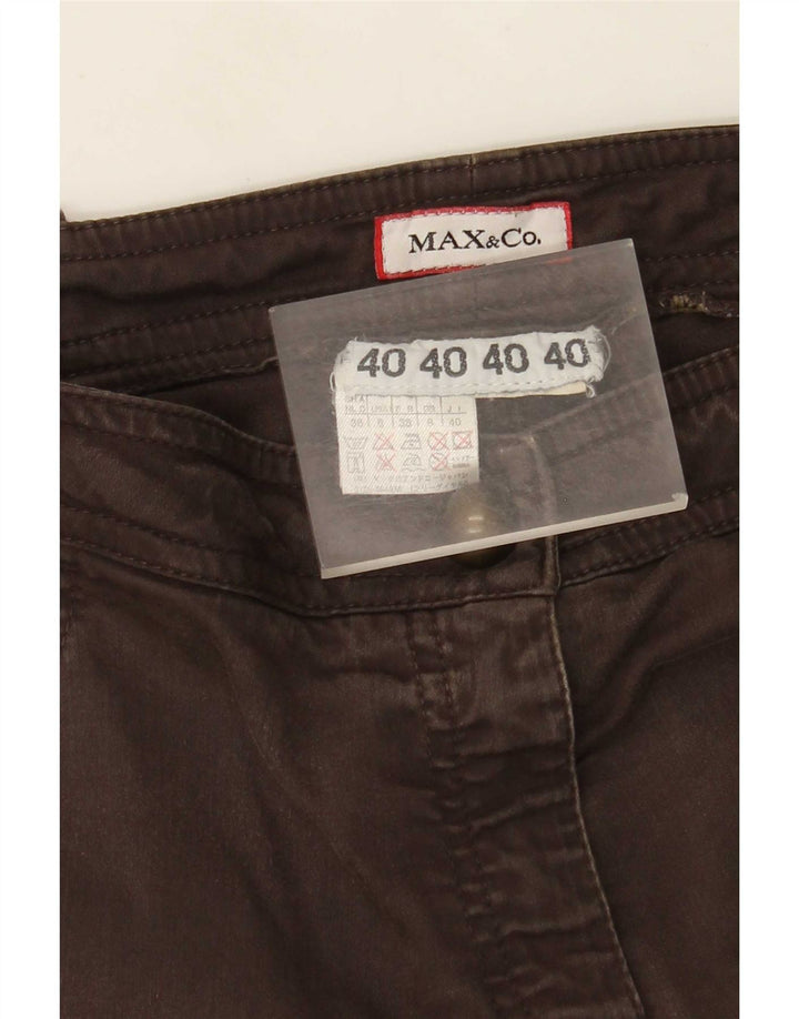 Макс и Ко. Женские узкие брюки-карго UK 8 Small W30 L29 Коричневые