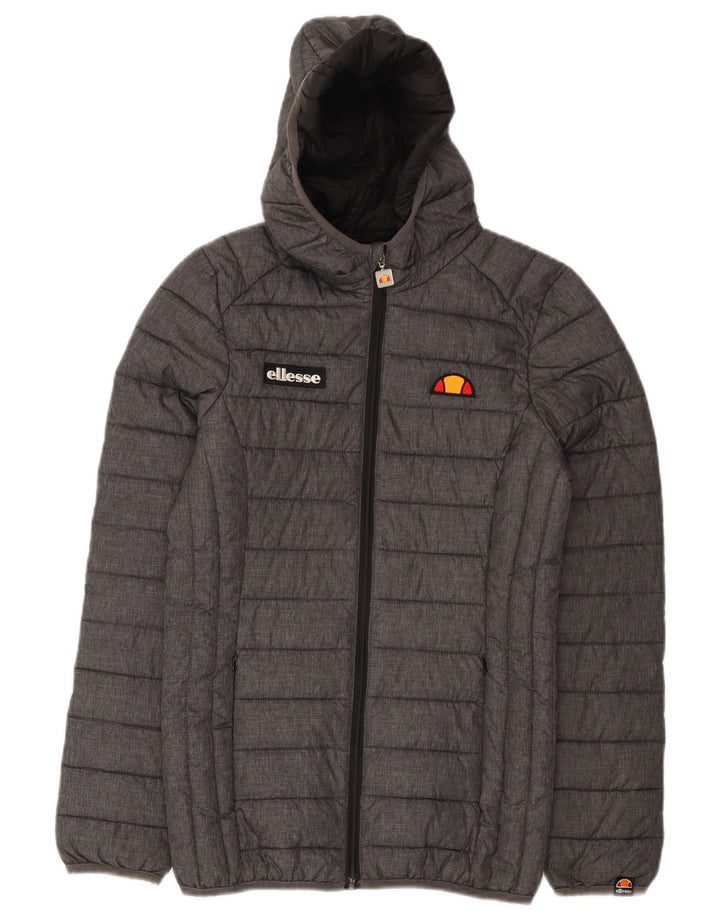 Женская стеганая куртка с капюшоном Ellesse UK 6 XS Серый нейлон