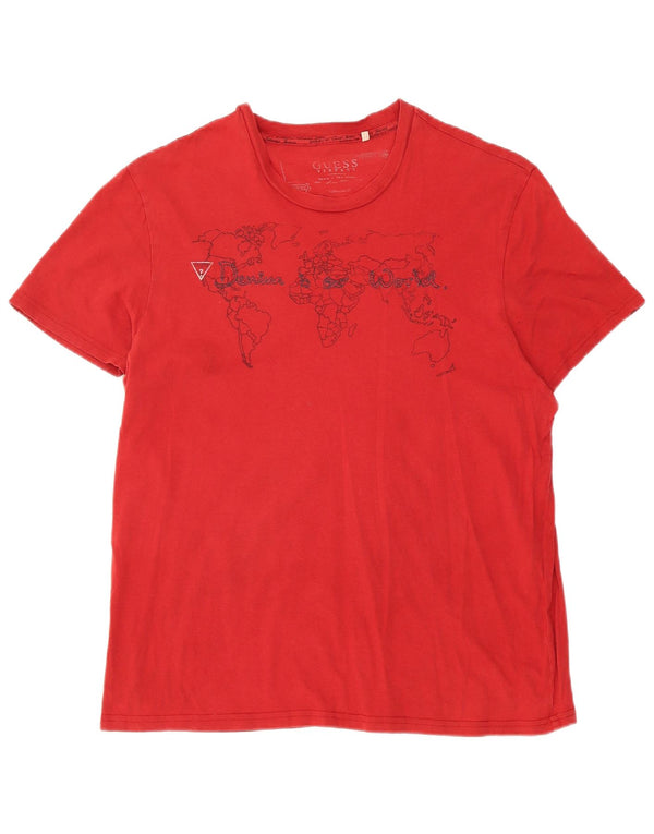 Guess Женская футболка с рисунком Top UK 18 XL Красный