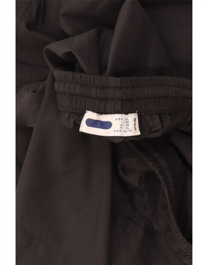 Мужские спортивные шорты Fila IT 56 XL, черные, полиэстер с цветными блоками