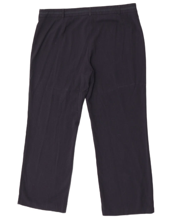 Женские прямые повседневные брюки Marks & Spencer UK 18 XL W38 L30 Темно-синие